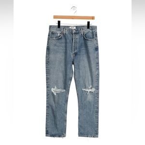 AGOLDE high rise straight leg jeans in mint conditions